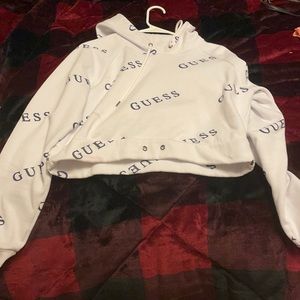 Guess long sleeve crop top